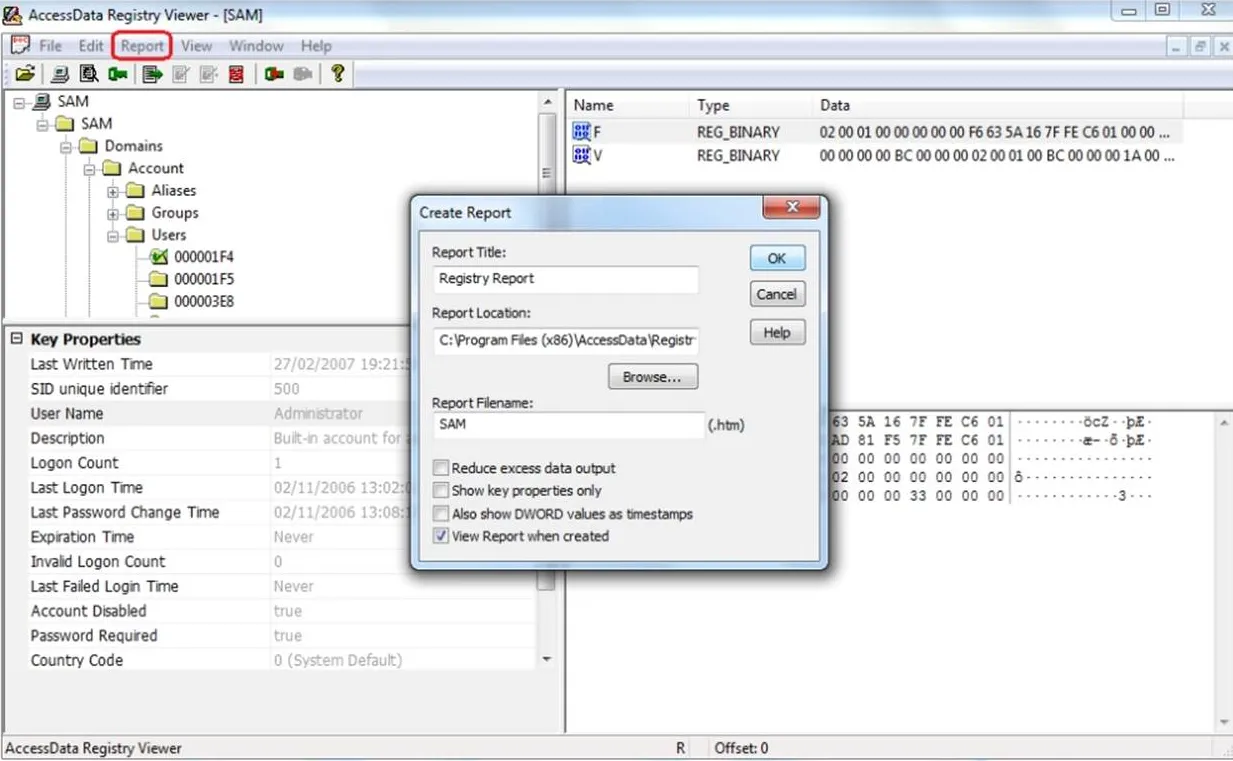 AccessData Registry Viewer - Adli Bilişim Programları Seri-3
