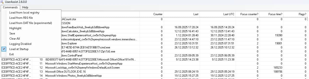 UserAssist - Adli Bilişim Programları Seri-5
